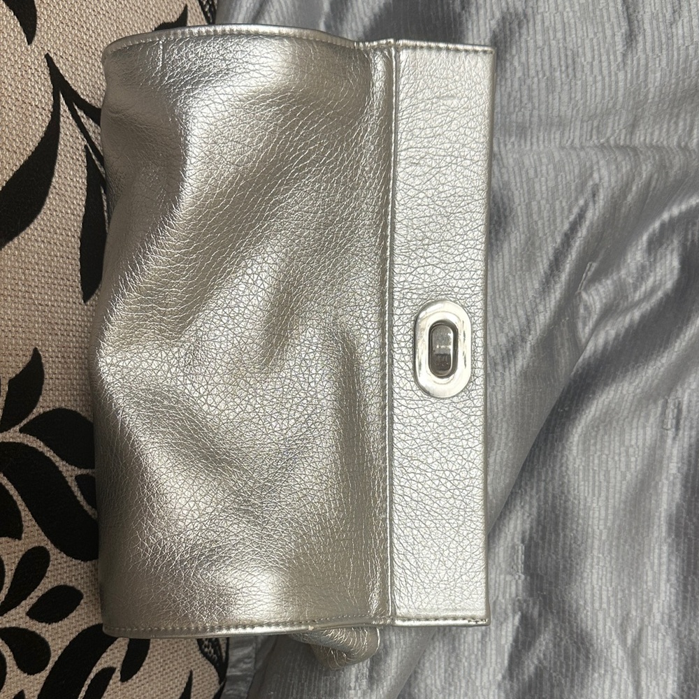 La prairie Silver Women's Leather Clutch - Stylish Evening Bag